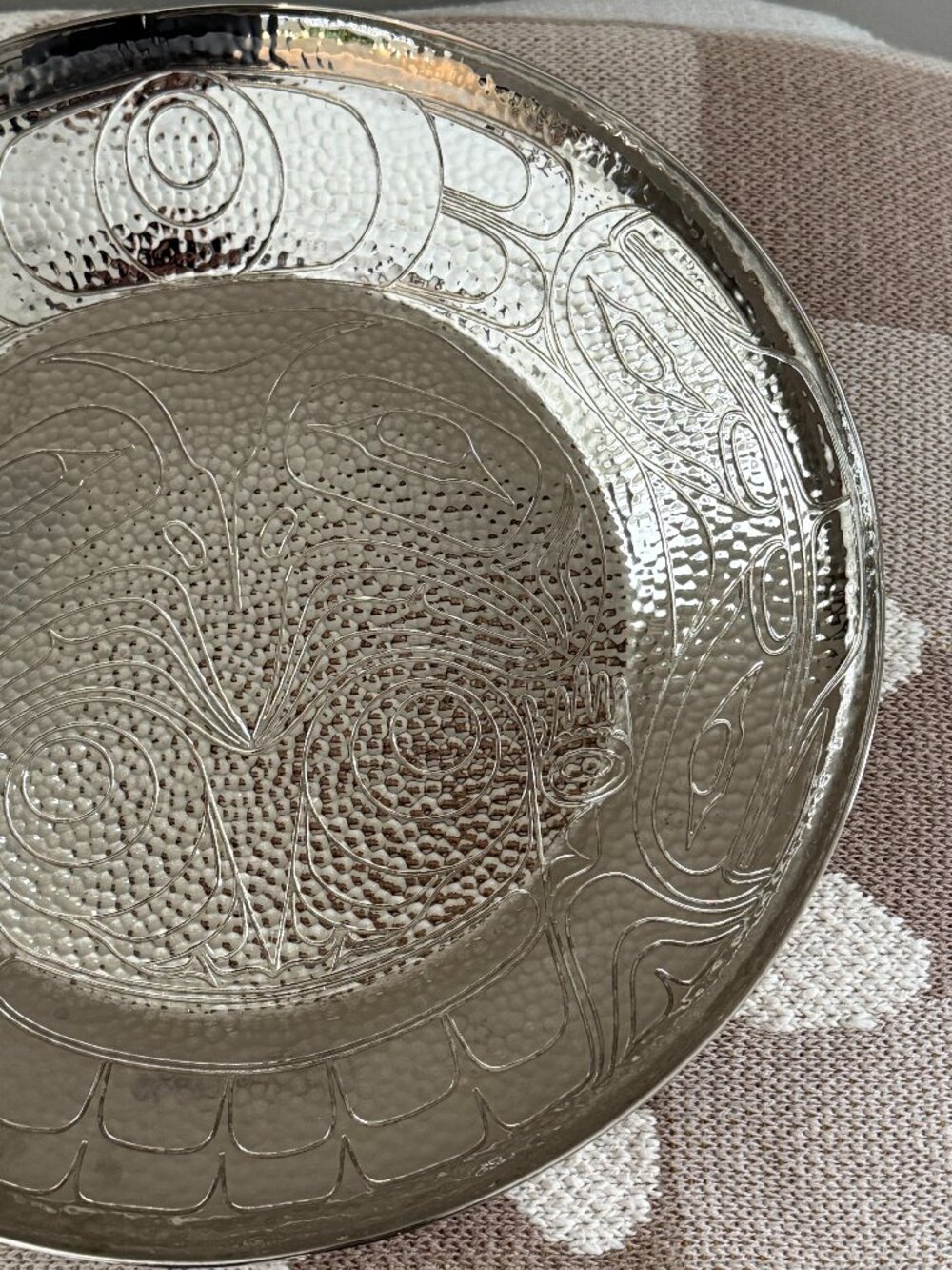 Indigenous Design Silver Hammered Bowl - Picture 7 of 9